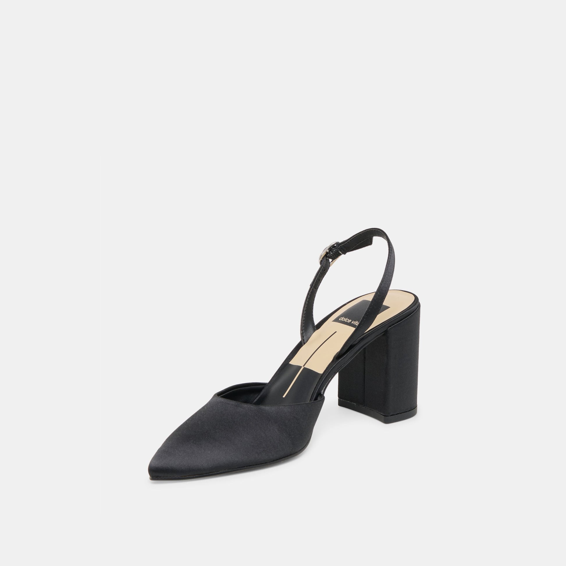 Carel Onyx Satin High Heels - Dolce Vita