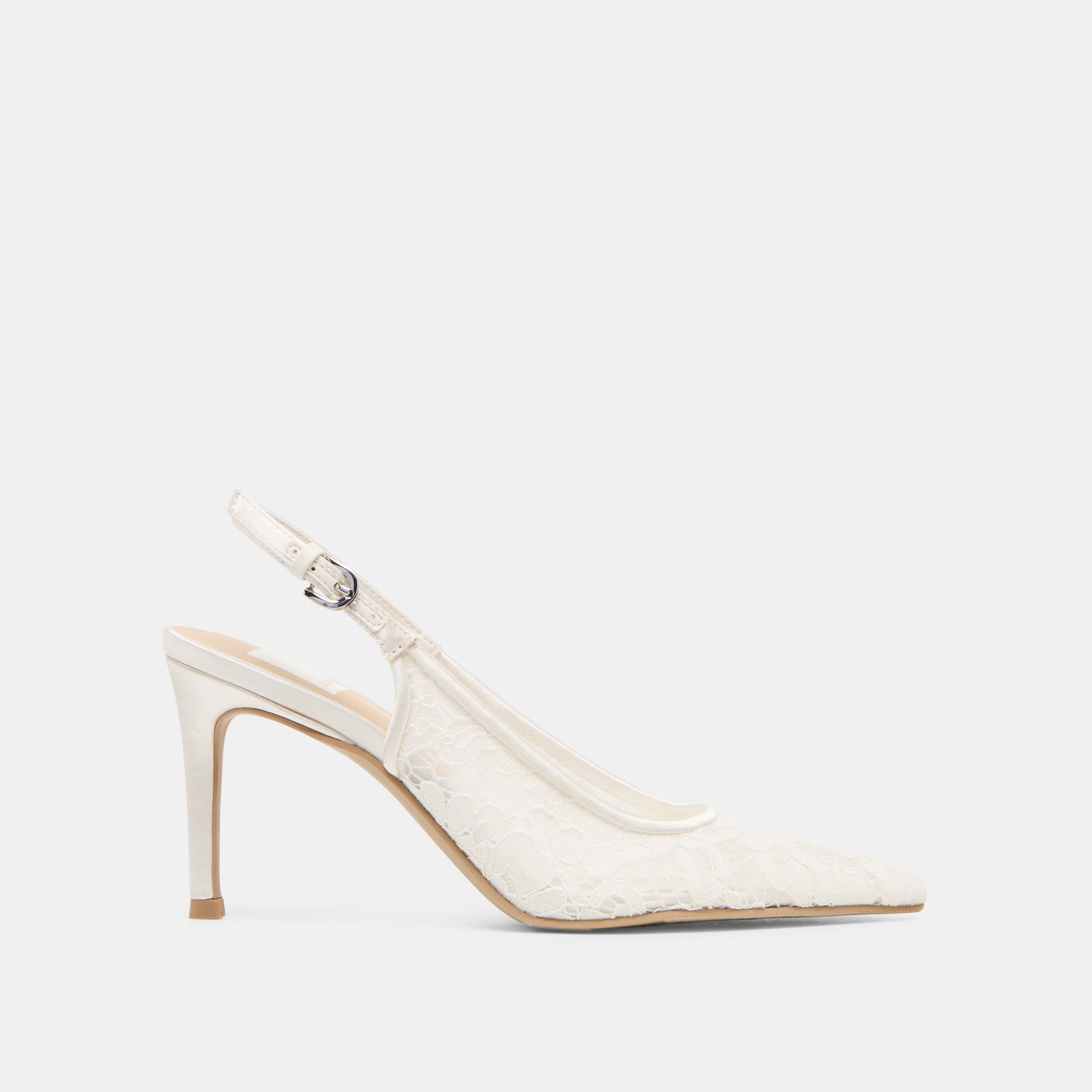 Yami True White Lace Heels - Dolce Vita