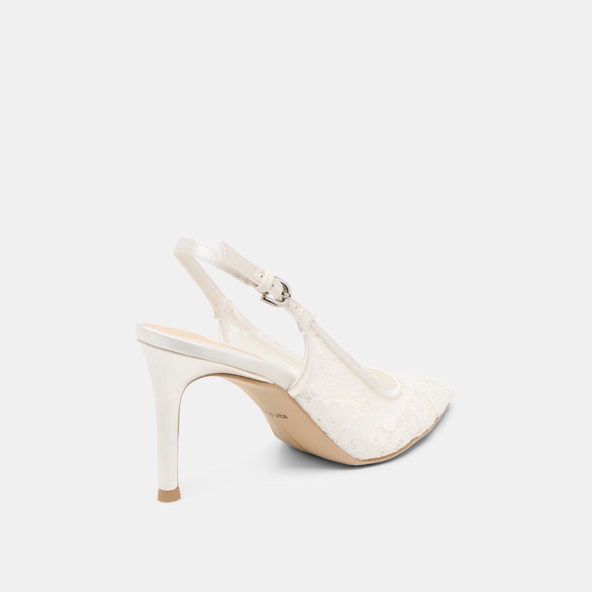 Yami True White Lace Heels - Dolce Vita