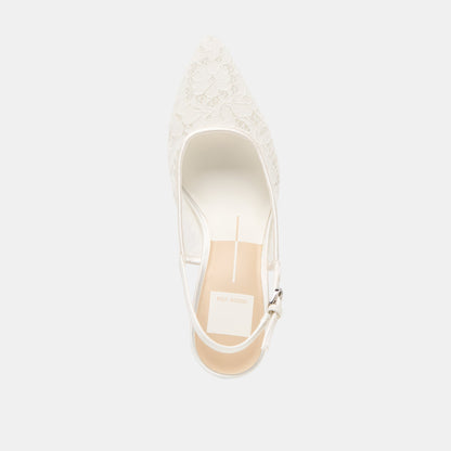 Yami True White Lace Heels - Dolce Vita