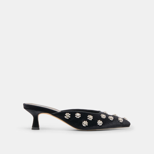 Clara Nero Velvet Heels - Dolce Vita