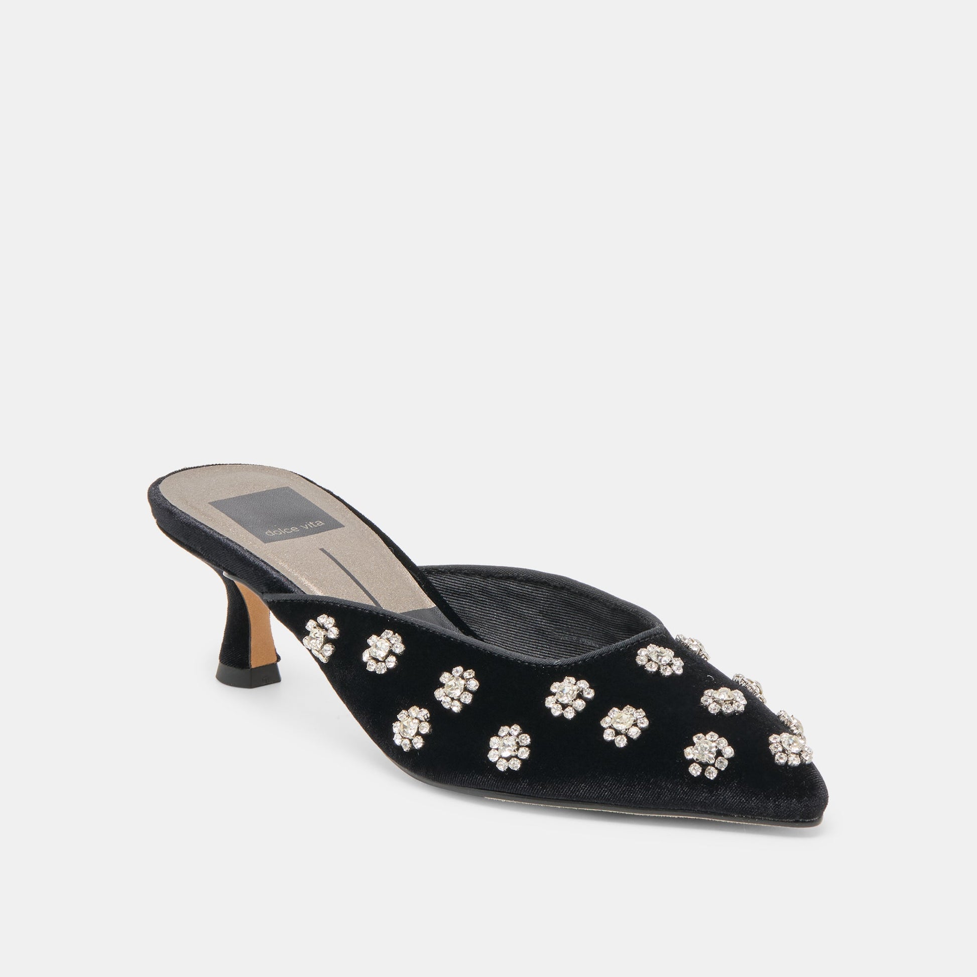 Clara Nero Velvet Heels - Dolce Vita