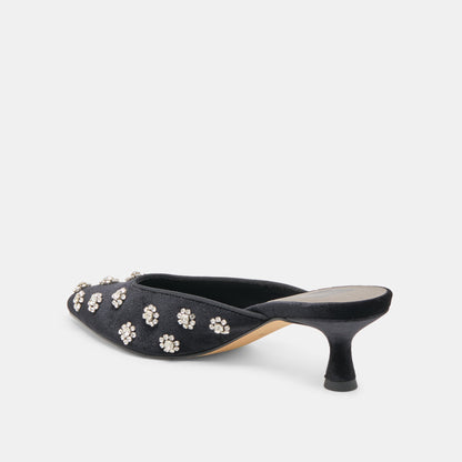 Clara Nero Velvet Heels - Dolce Vita