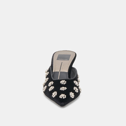 Clara Nero Velvet Heels - Dolce Vita