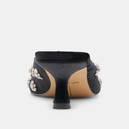 Clara Nero Velvet Heels - Dolce Vita