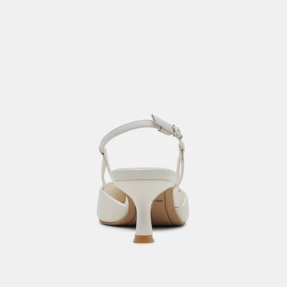 Odela White Leather Heels - Dolce Vita