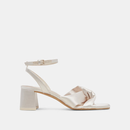 Brenna Ivory Satin Heels - Dolce Vita