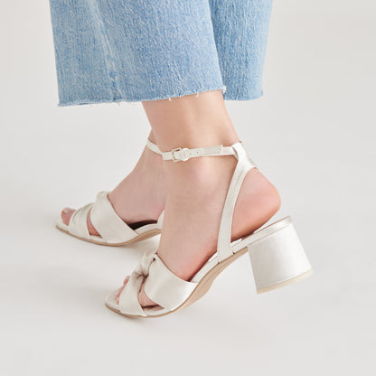 Brenna Ivory Satin Heels - Dolce Vita