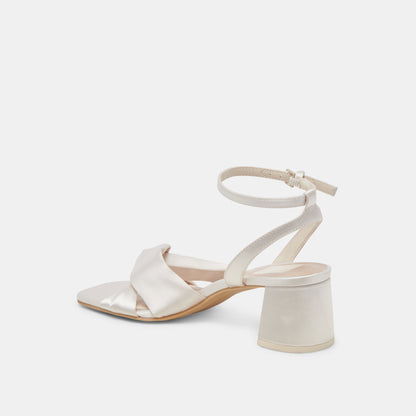 Brenna Ivory Satin Heels - Dolce Vita