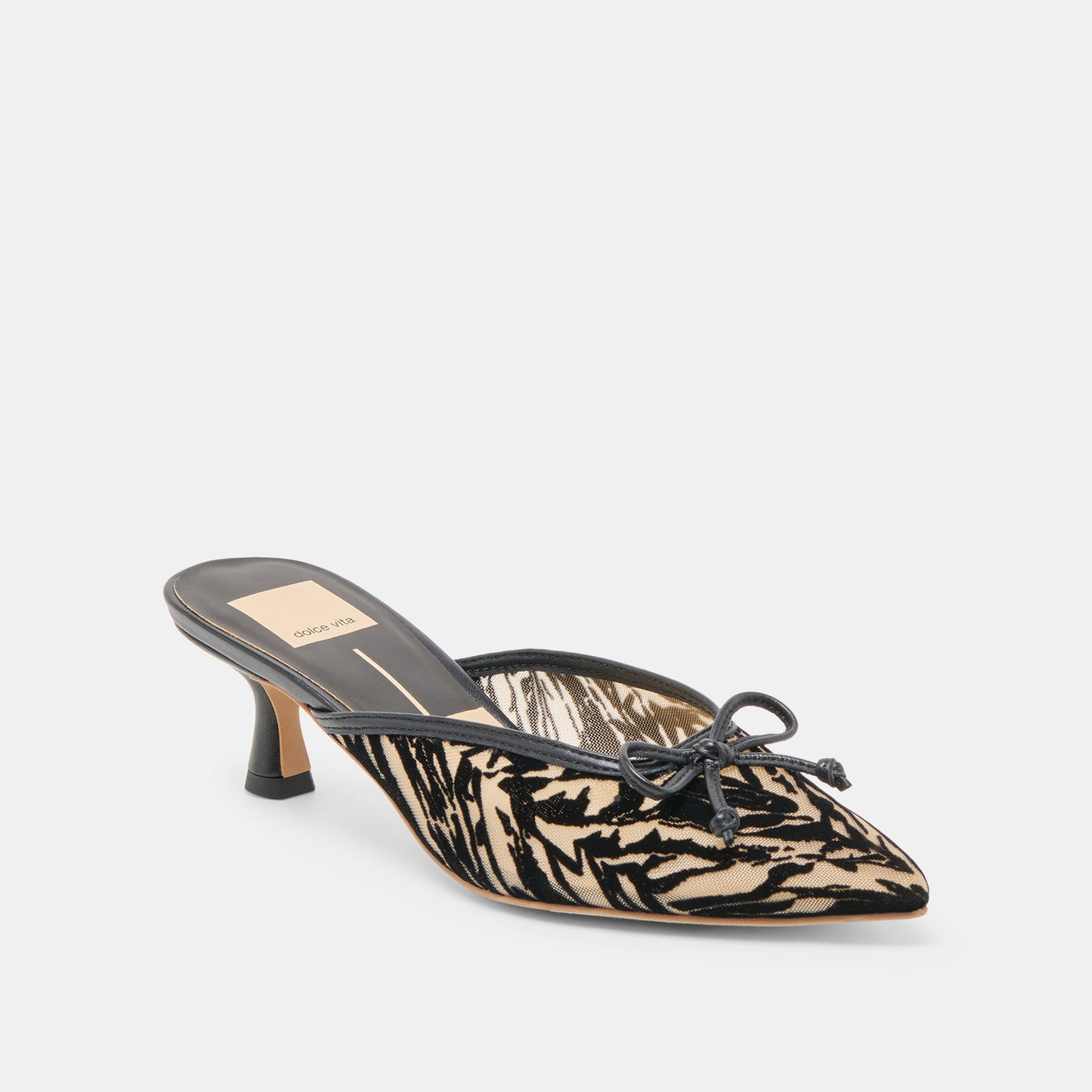 Cleo Zebra Velvet Mesh Heels - Dolce Vita