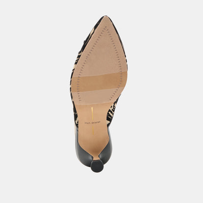 Cleo Zebra Velvet Mesh Heels - Dolce Vita