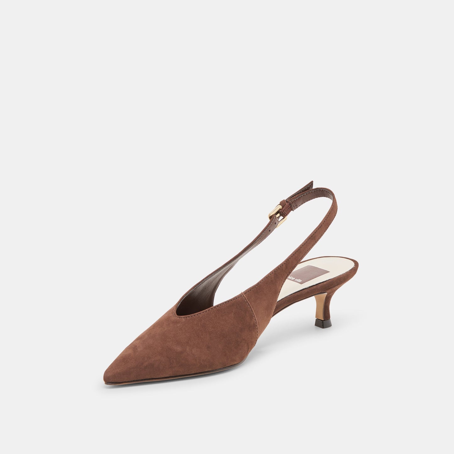 Alenna Dk Brown Suede Heels - Dolce Vita