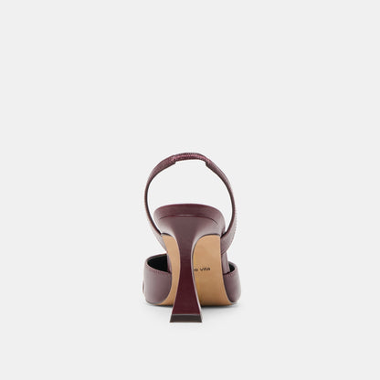 Malik Cranberry Crinkle Patent Heels - Dolce Vita
