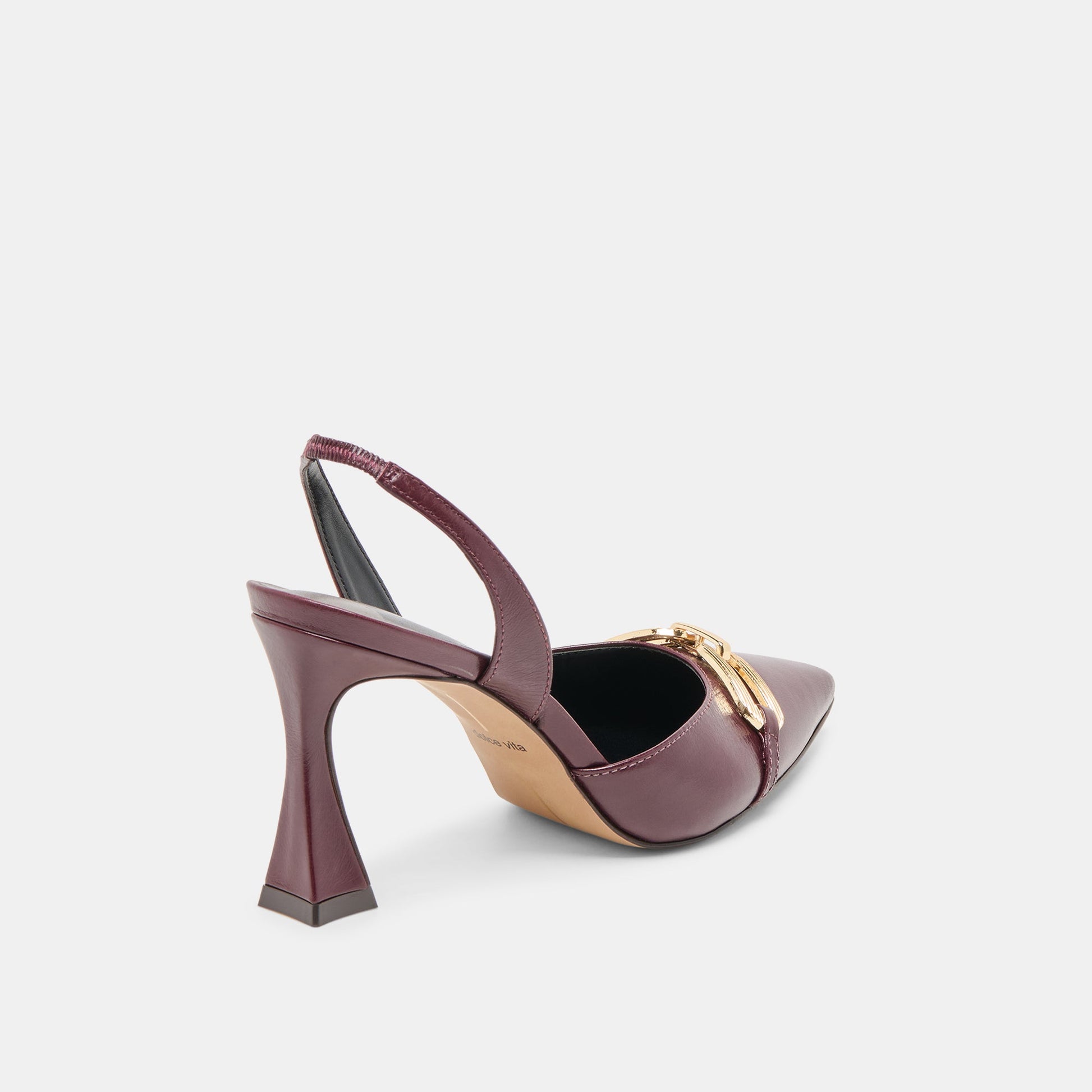 Malik Cranberry Crinkle Patent Heels - Dolce Vita