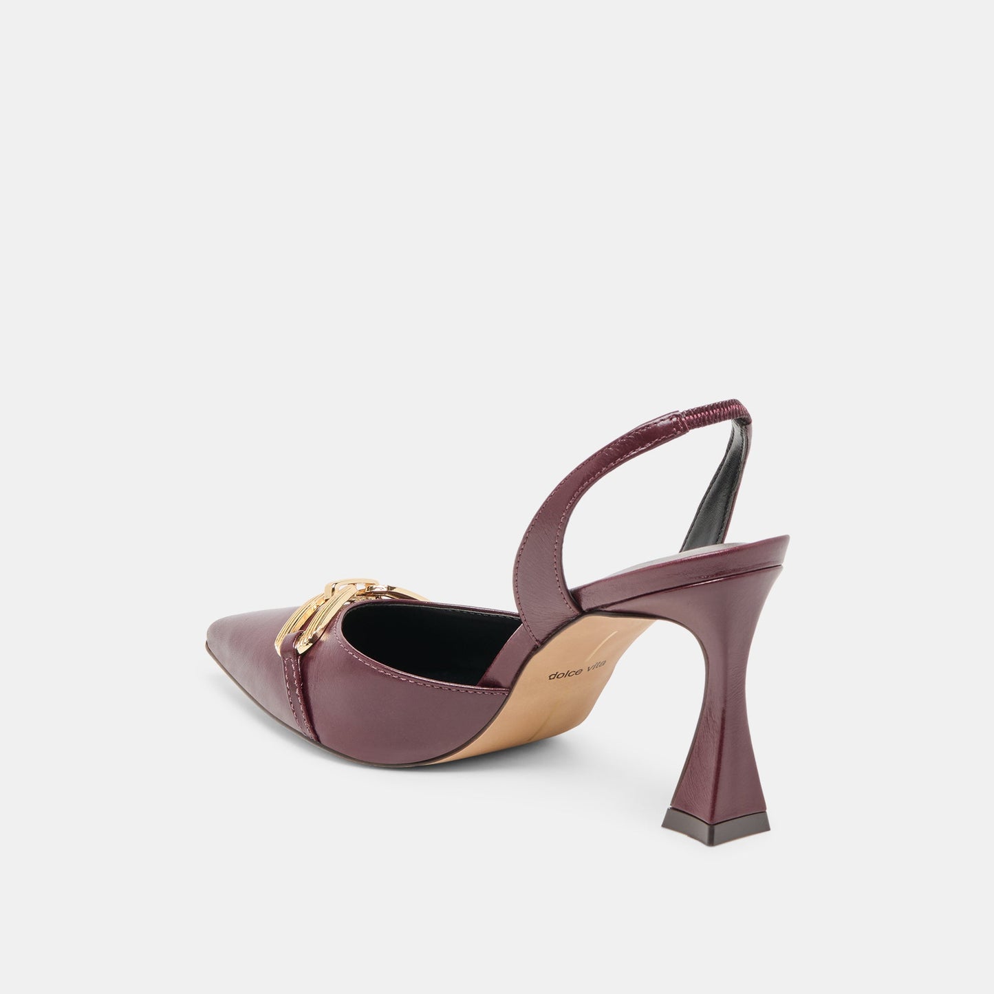 Malik Cranberry Crinkle Patent Heels - Dolce Vita