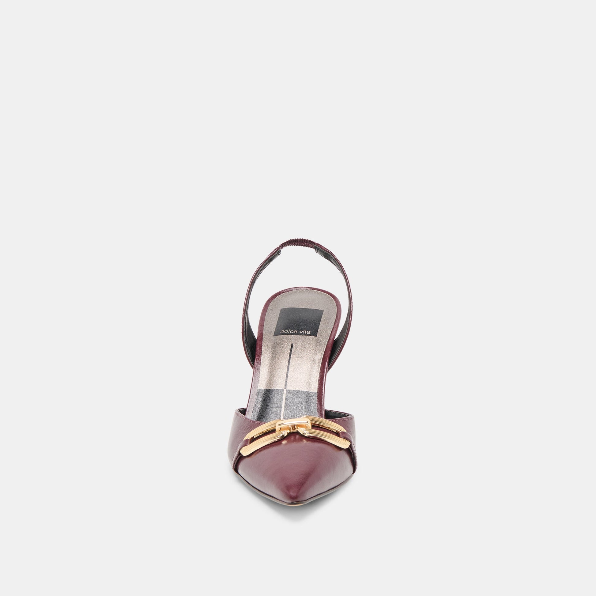 Malik Cranberry Crinkle Patent Heels - Dolce Vita