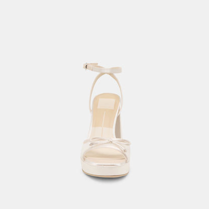 Pandor White Tulle Heels - Dolce Vita