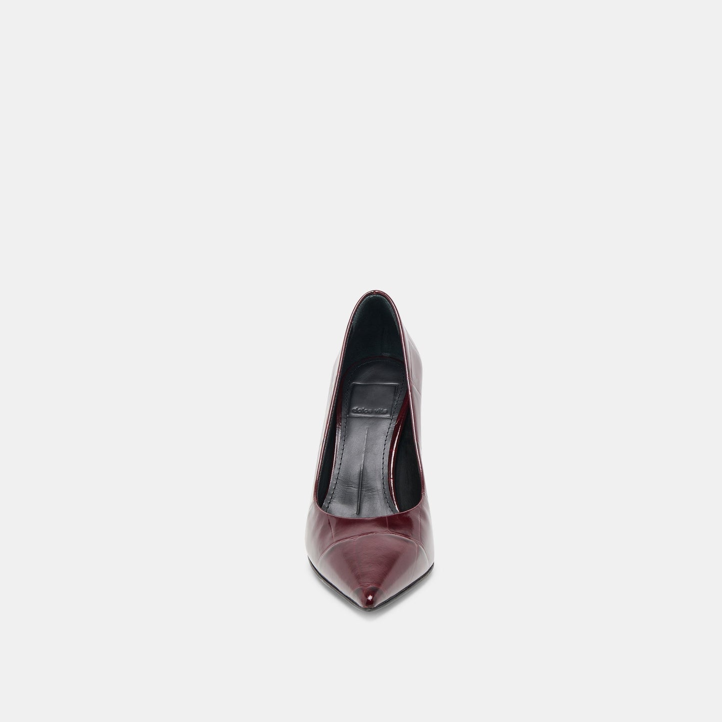 Misty Burgundy Croco Embossed Leather Heels - Dolce Vita