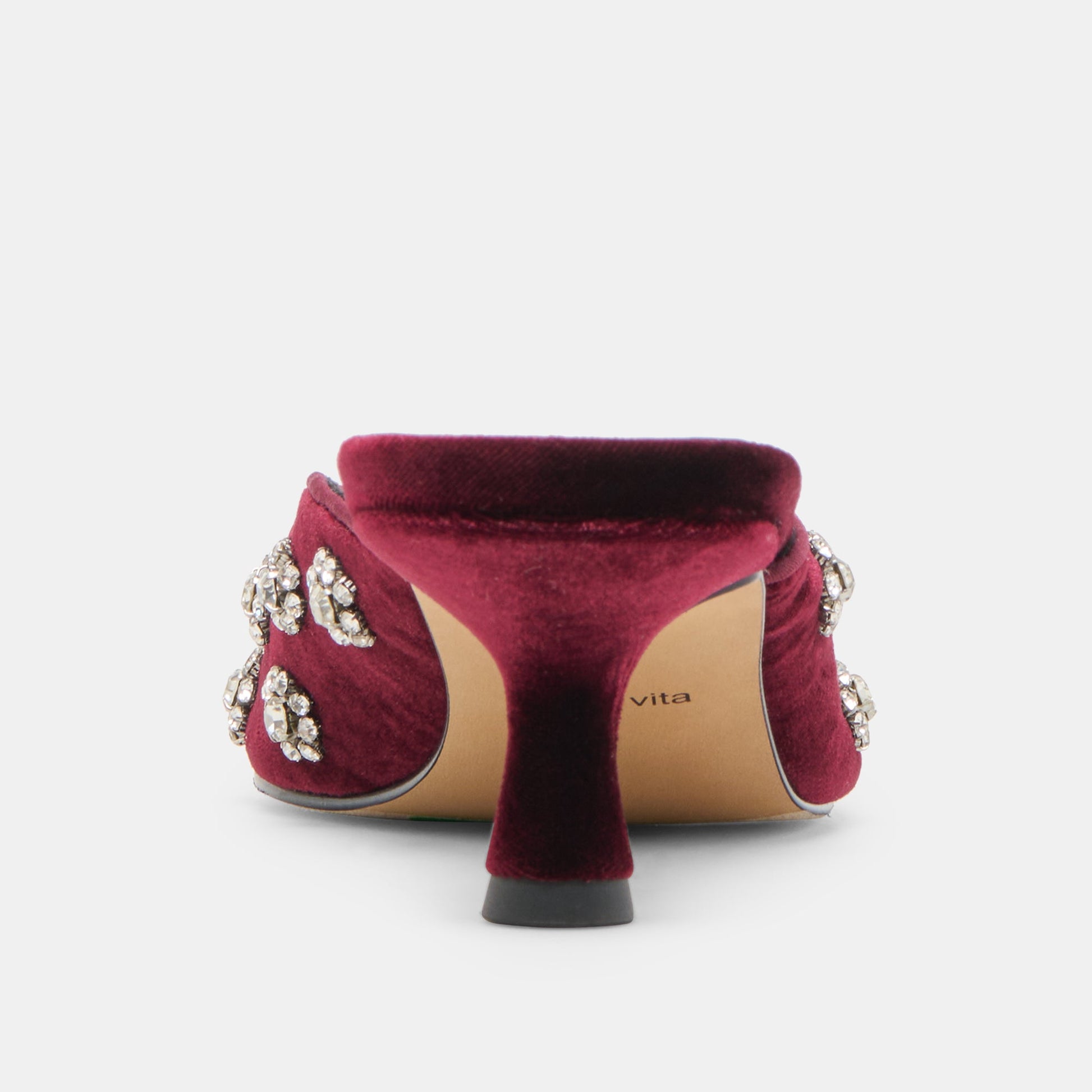 Clara Bordeaux Velvet Heels - Dolce Vita