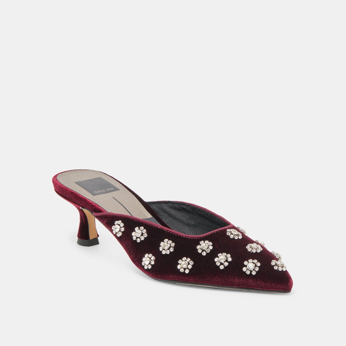 Clara Bordeaux Velvet Heels - Dolce Vita
