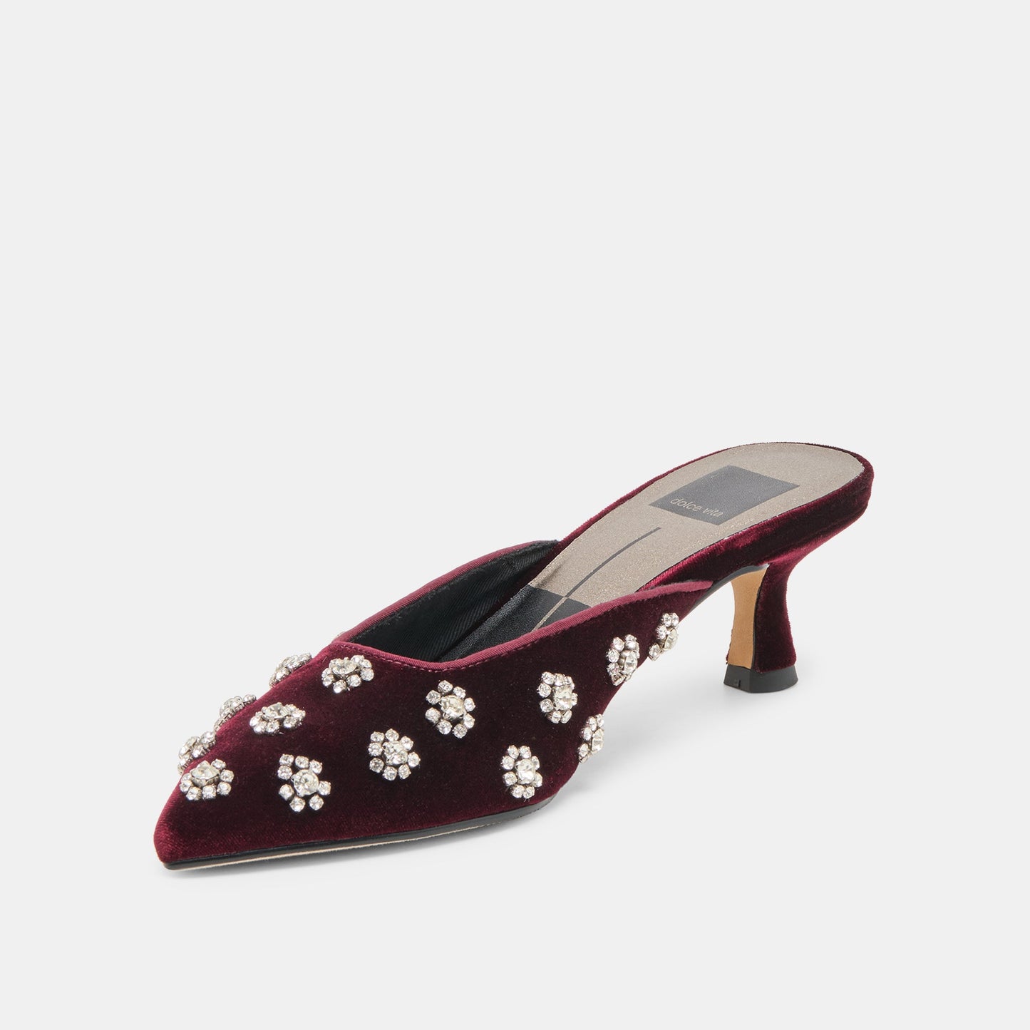 Clara Bordeaux Velvet Heels - Dolce Vita