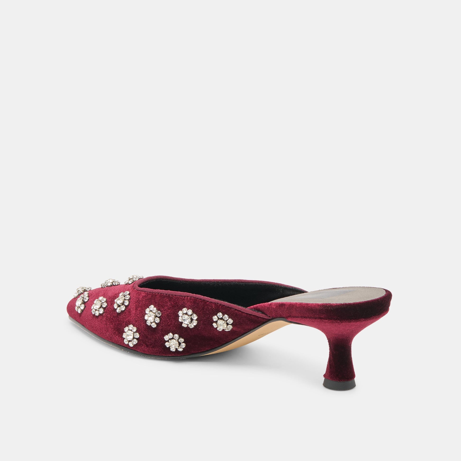 Clara Bordeaux Velvet Heels - Dolce Vita