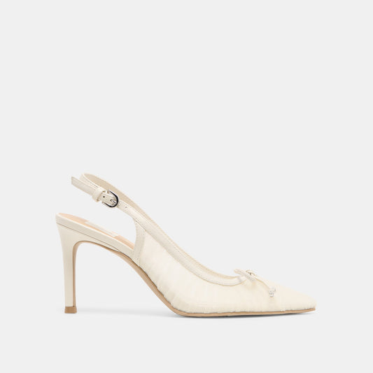 Yela White Tulle Heels - Dolce Vita