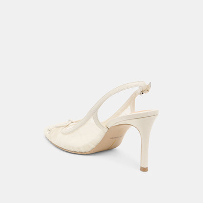 Yela White Tulle Heels - Dolce Vita