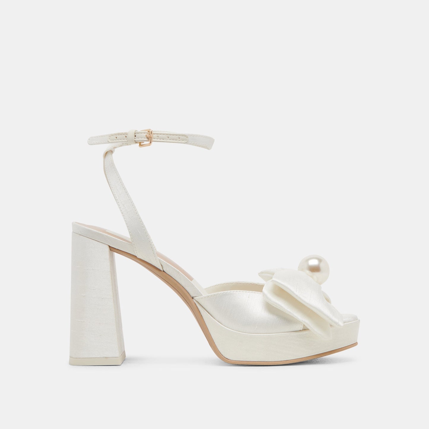 PATTON HEELS IVORY SATIN - Dolce Vita