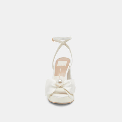 PATTON HEELS IVORY SATIN - Dolce Vita