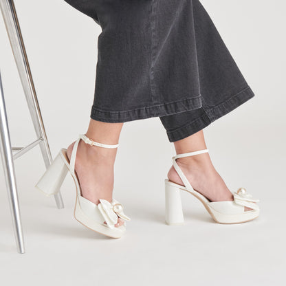 PATTON HEELS IVORY SATIN - Dolce Vita