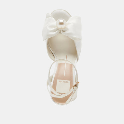 PATTON HEELS IVORY SATIN - Dolce Vita
