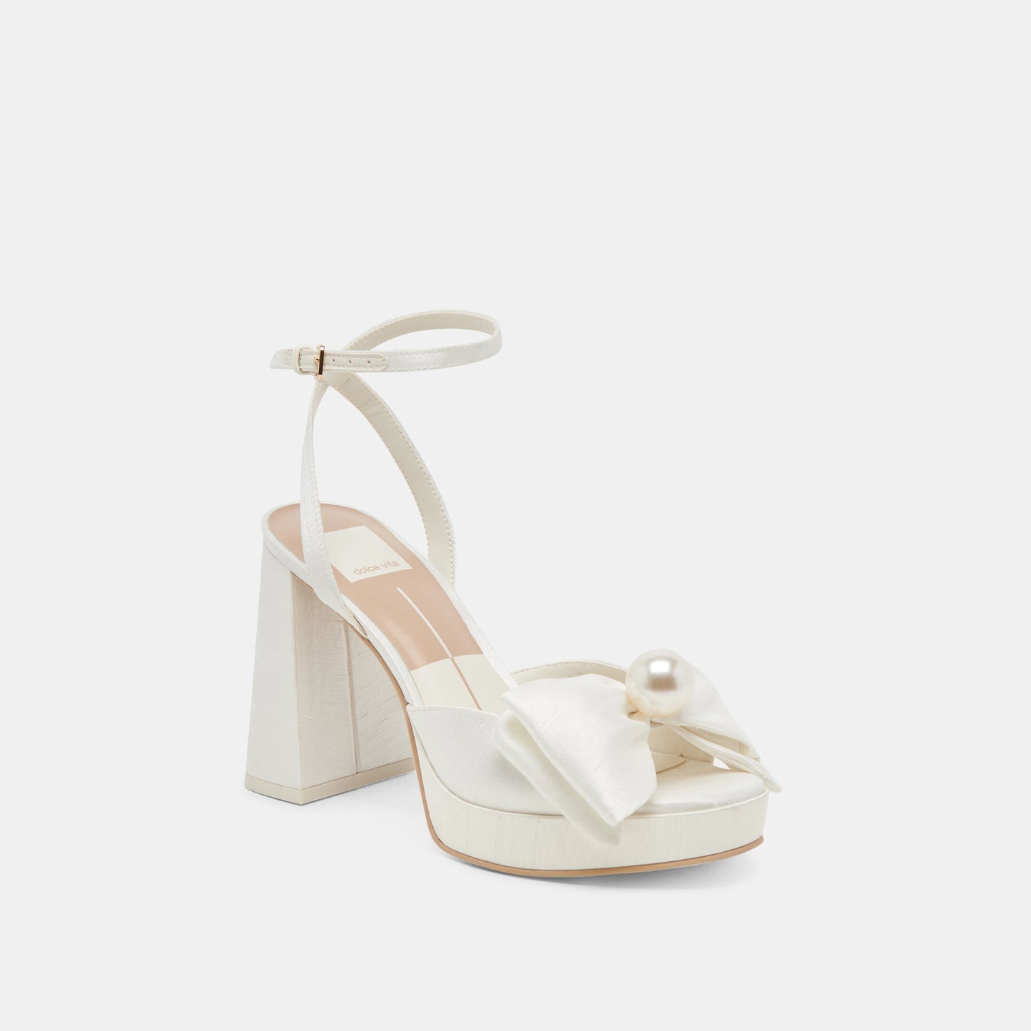 PATTON HEELS IVORY SATIN - Dolce Vita