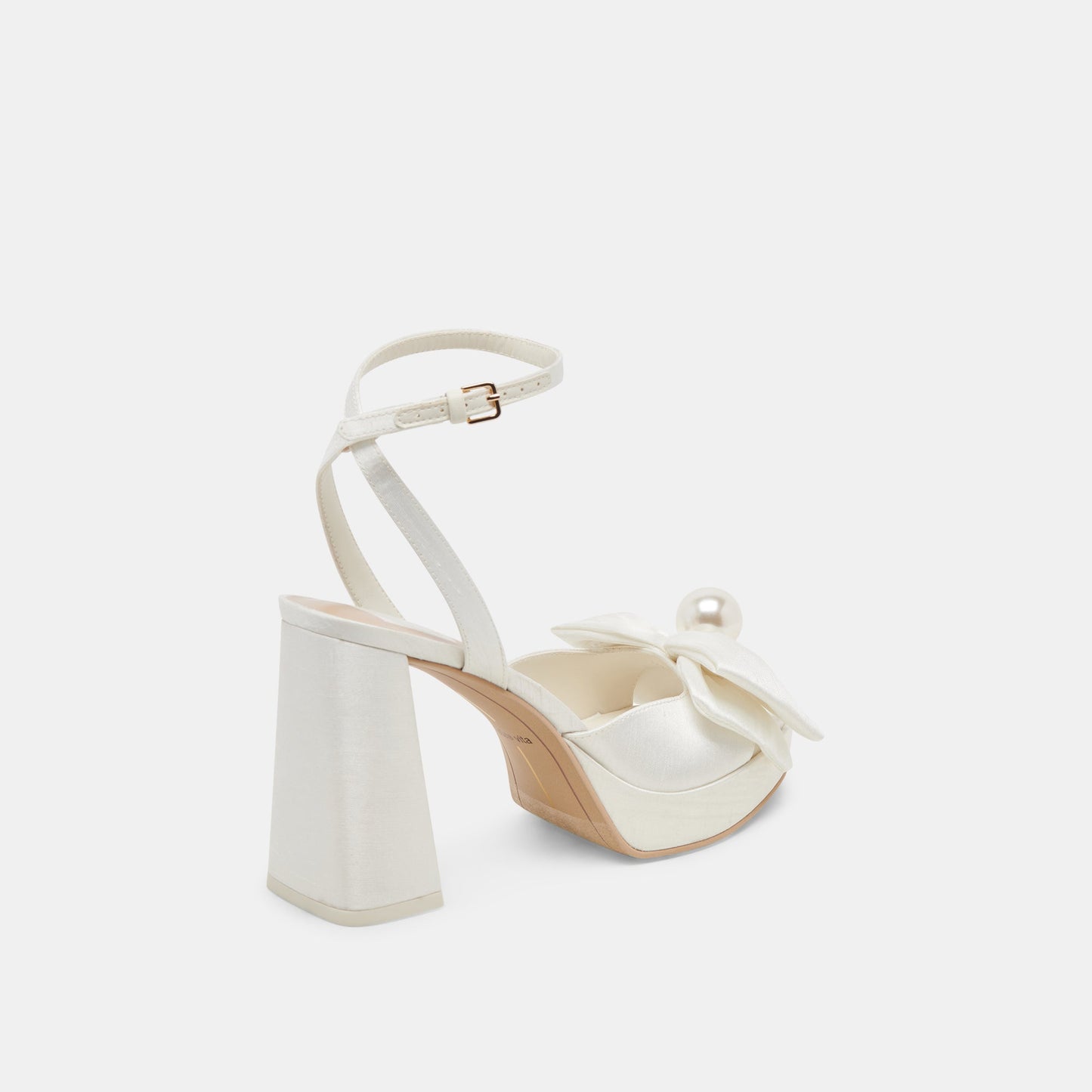 PATTON HEELS IVORY SATIN - Dolce Vita