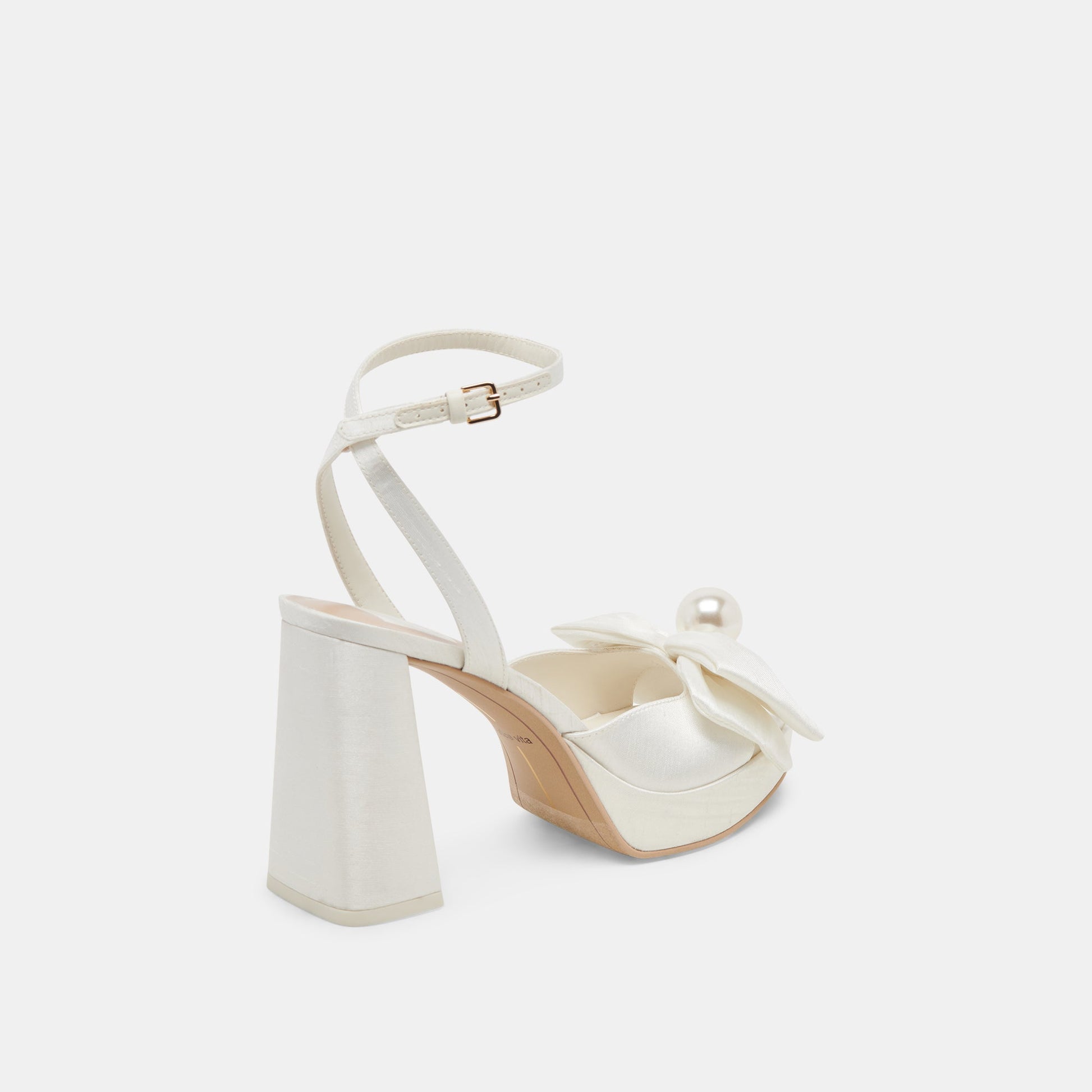PATTON HEELS IVORY SATIN - Dolce Vita