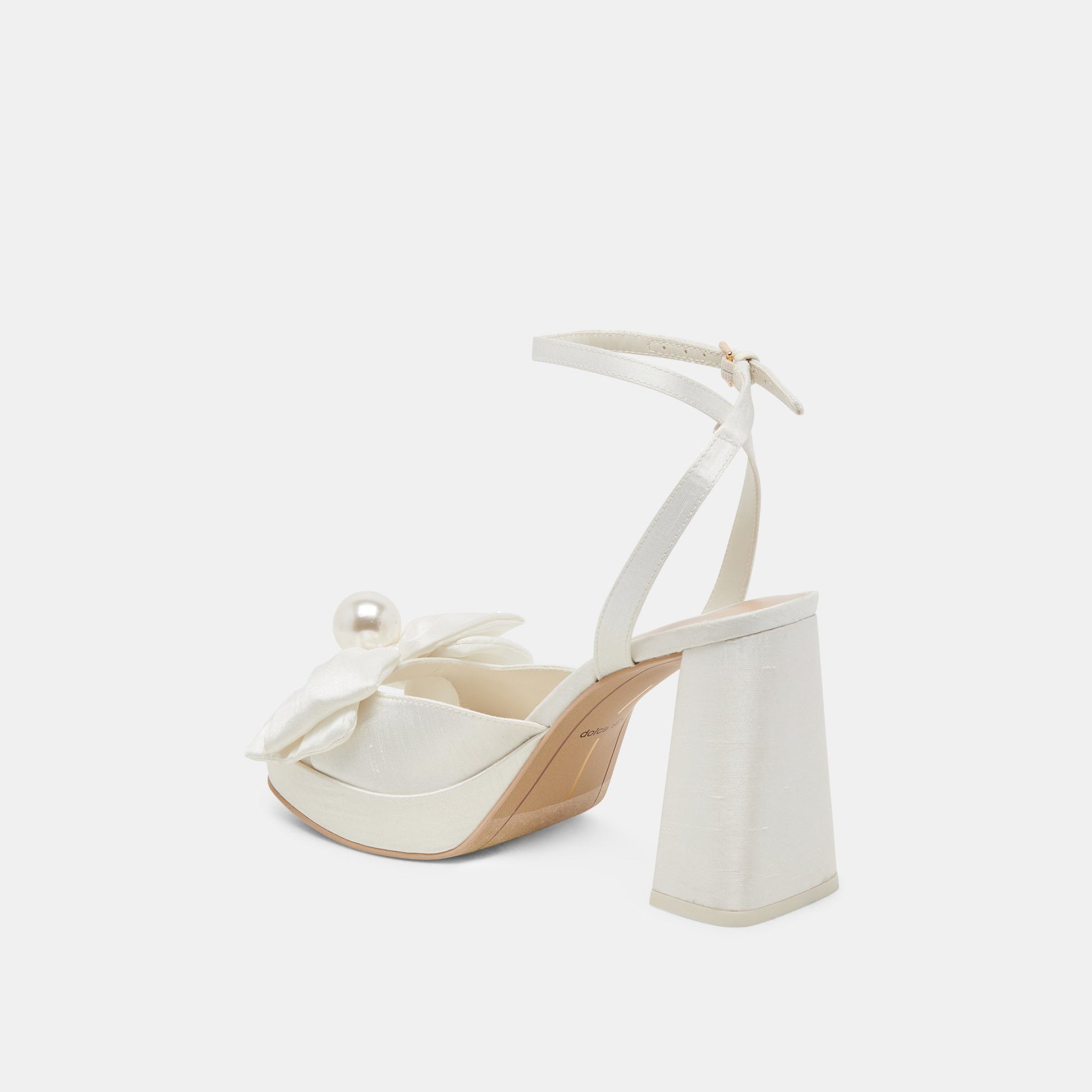 PATTON HEELS IVORY SATIN - Dolce Vita