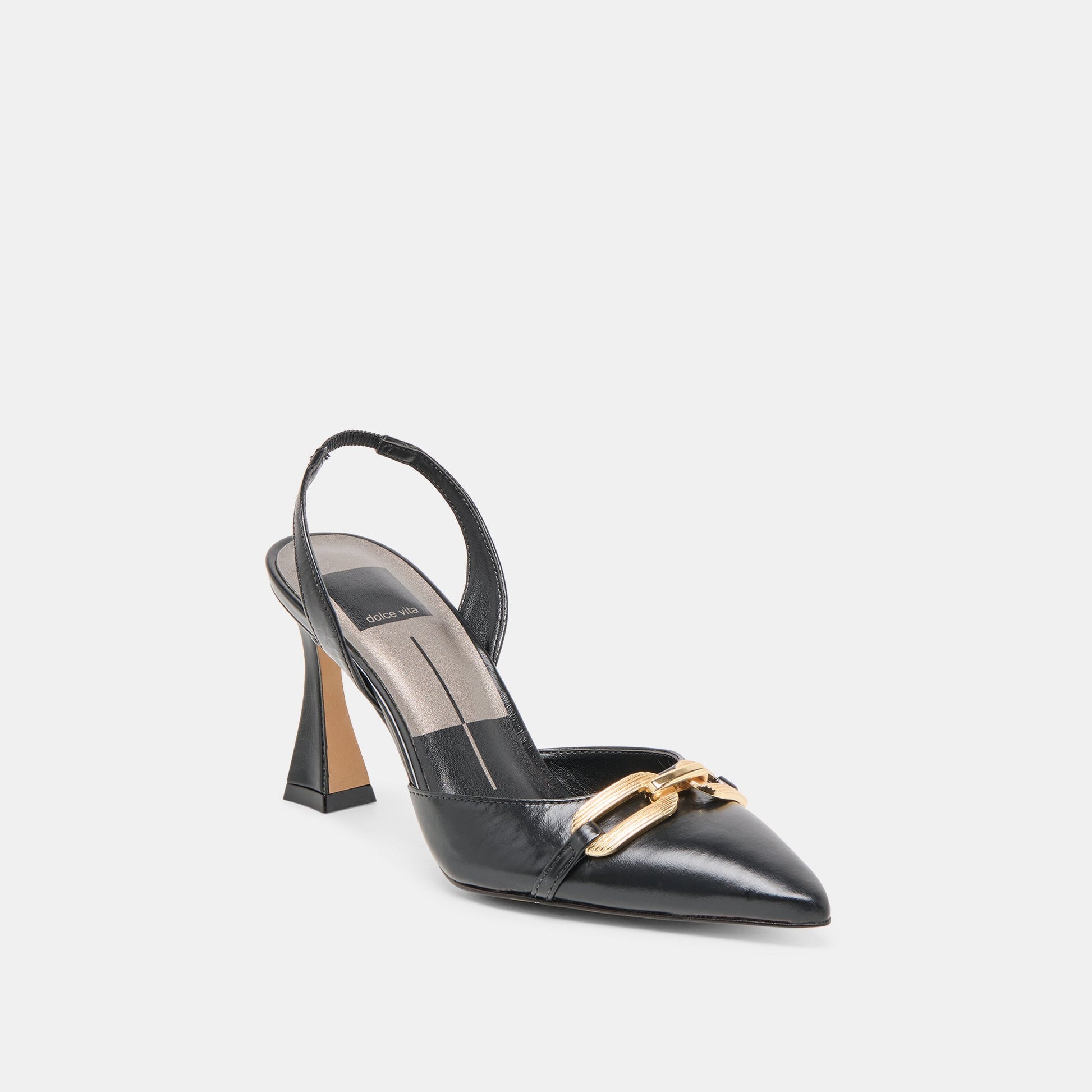 Malik Midnight Crinkle Patent Heels - Dolce Vita