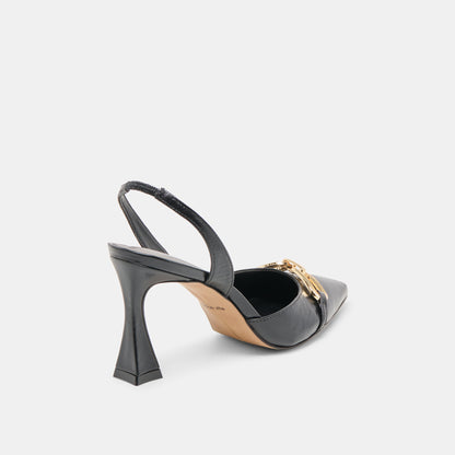 Malik Midnight Crinkle Patent Heels - Dolce Vita