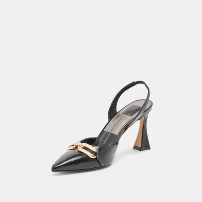 Malik Midnight Crinkle Patent Heels - Dolce Vita