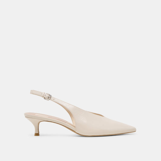 ALENNA HEELS BONE CRINKLE PATENT - Dolce Vita