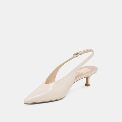 ALENNA HEELS BONE CRINKLE PATENT - Dolce Vita