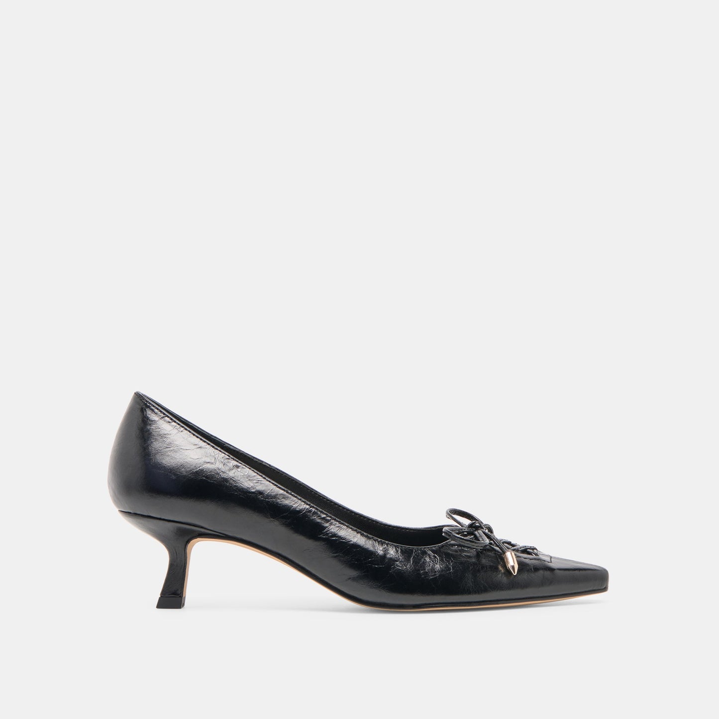 Clarie Midnight Crinkle Patent Leather Heels - Dolce Vita