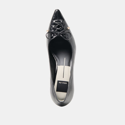 Clarie Midnight Crinkle Patent Leather Heels - Dolce Vita