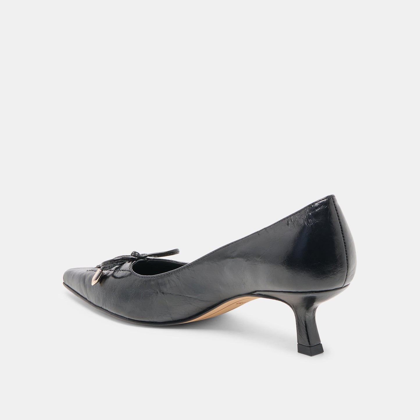 Clarie Midnight Crinkle Patent Leather Heels - Dolce Vita