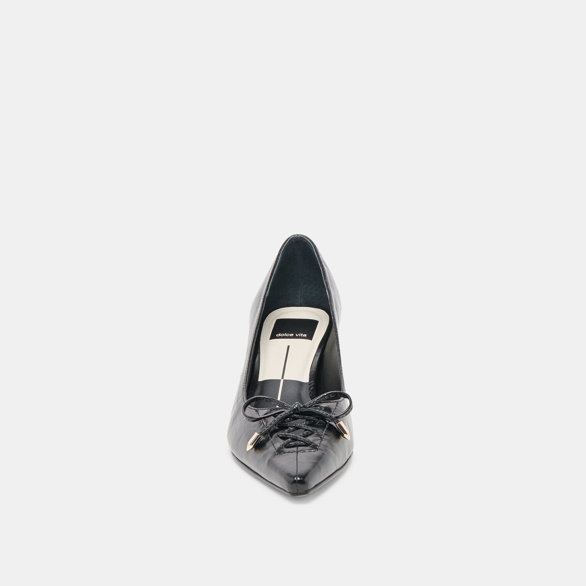 Clarie Midnight Crinkle Patent Leather Heels - Dolce Vita