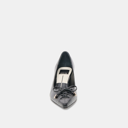 Clarie Midnight Crinkle Patent Leather Heels - Dolce Vita