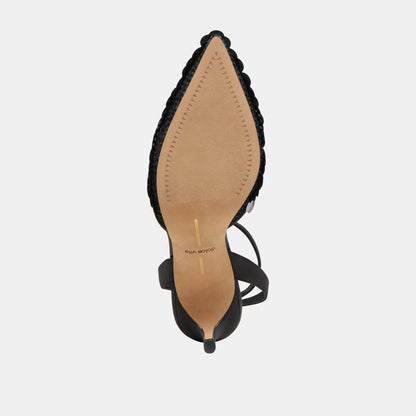 Elizza Confetti Onyx Woven Mesh Heels - Dolce Vita