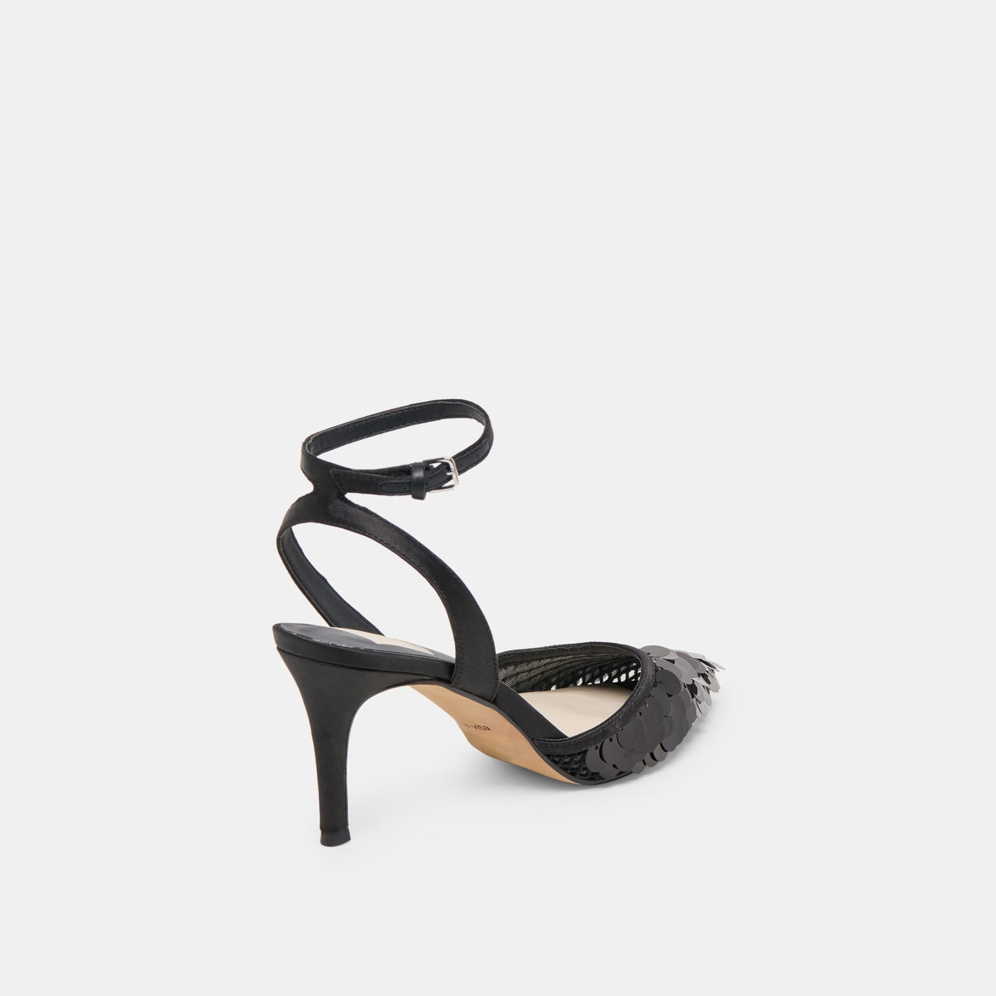 Elizza Confetti Onyx Woven Mesh Heels - Dolce Vita