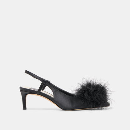 Kamy Onyx Satin Heels - Dolce Vita