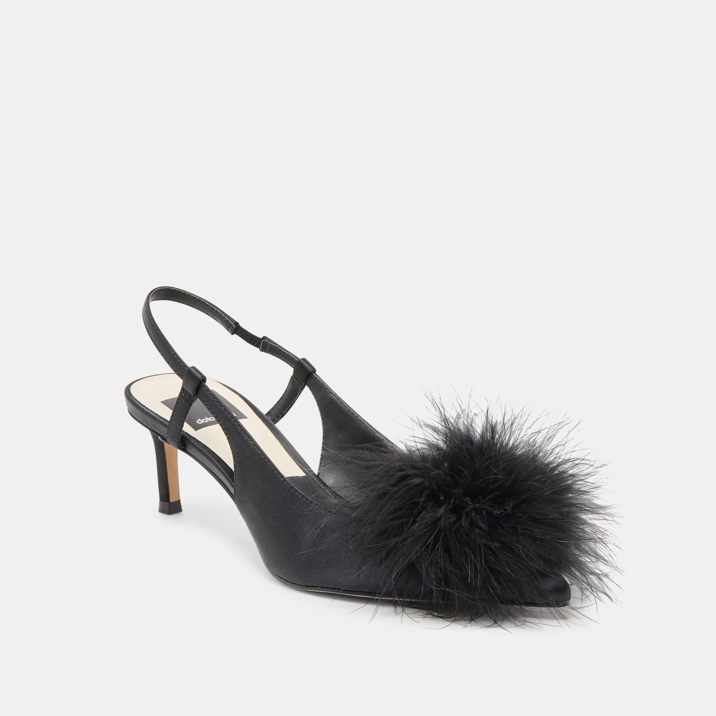 Kamy Onyx Satin Heels - Dolce Vita